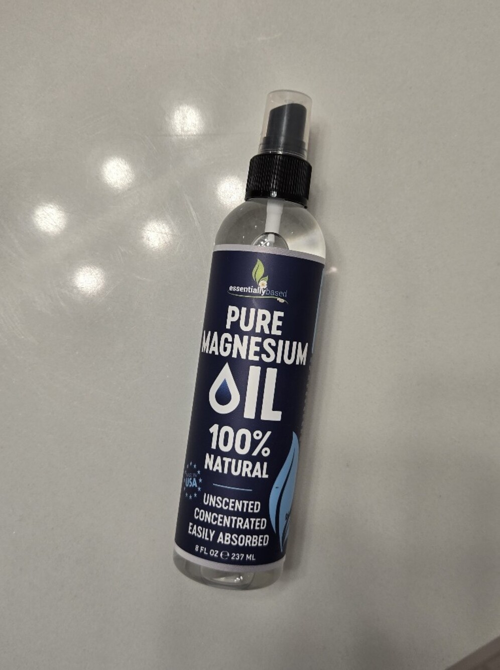 Pure Magnesium Oil Spray for Sleep, Feet & Leg Cramps - USP Grade - 8oz